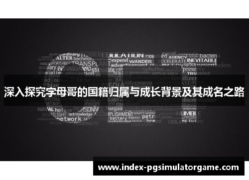深入探究字母哥的国籍归属与成长背景及其成名之路 深入探究字母哥的国籍归属与成长背景及其成名之路